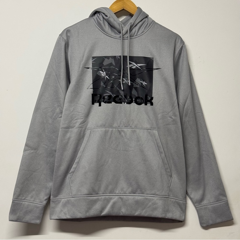 NEW Reebok Men’s Framework Hoodie Grey Heather Casual Pullover